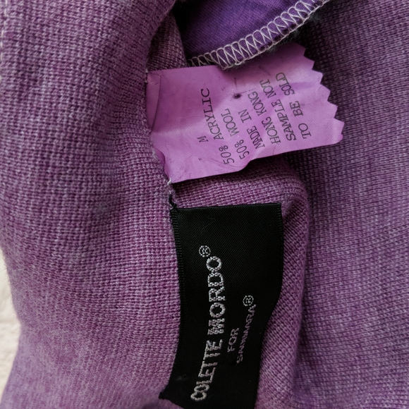 Colette Mordo Wool Blend Zip Up Purple Cardigan.  Size M. - Picture 4 of 13